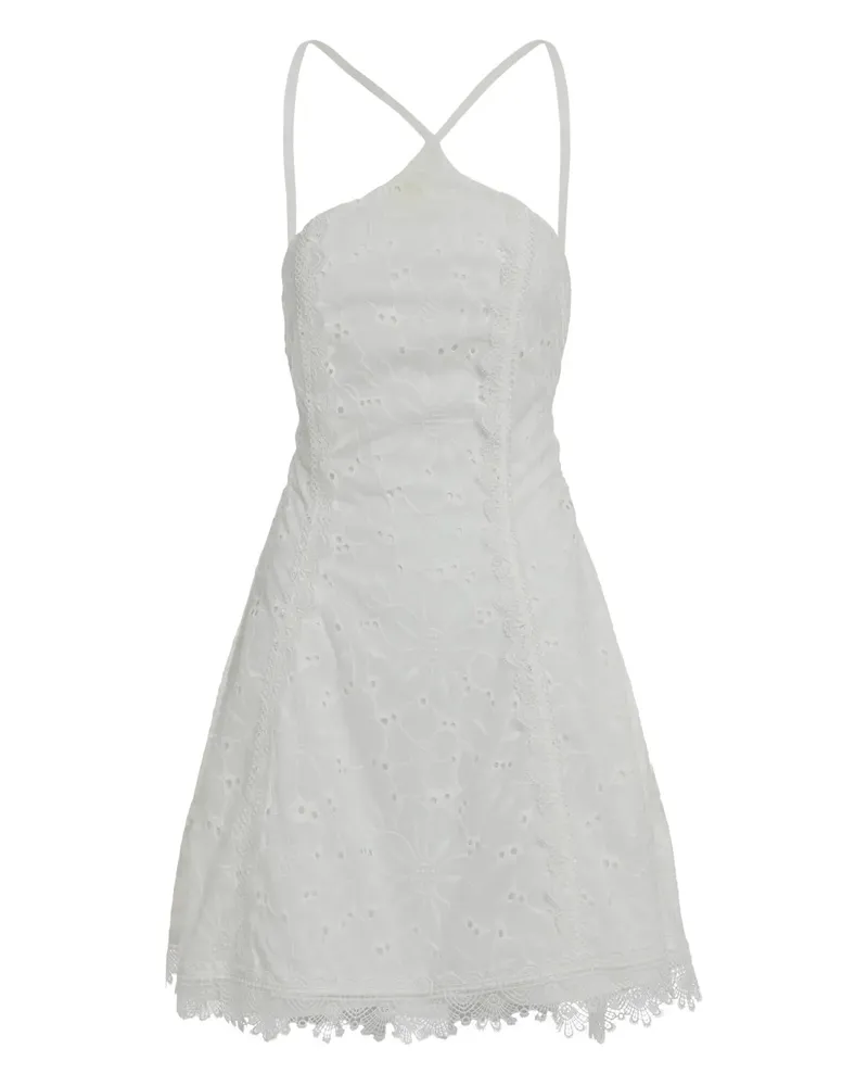 WAIMARI Bromelia eyelet lace mini dress - Weiß Weiß