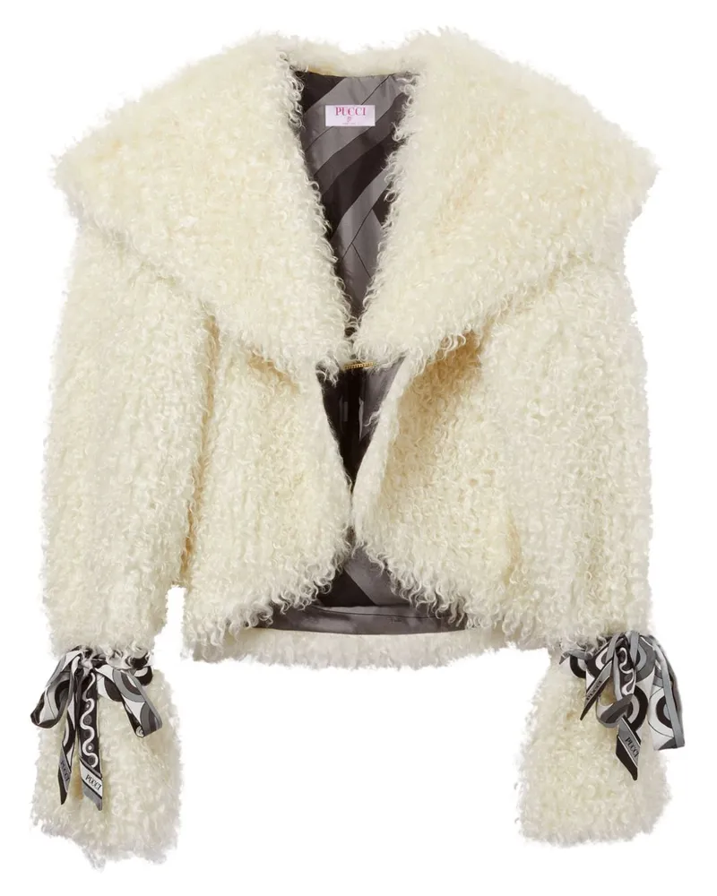 Emilio Pucci Faux-Shearling-Jacke - Weiß Weiß