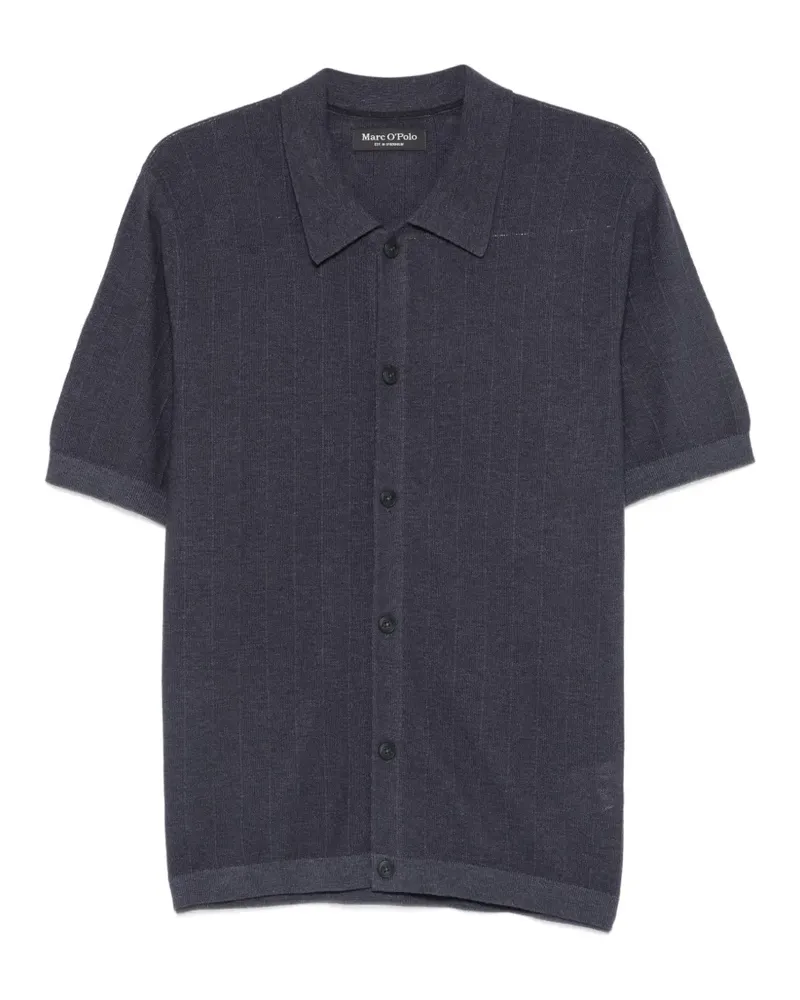 Marc O'Polo vertical-stripe short-sleeve shirt - Blau Blau