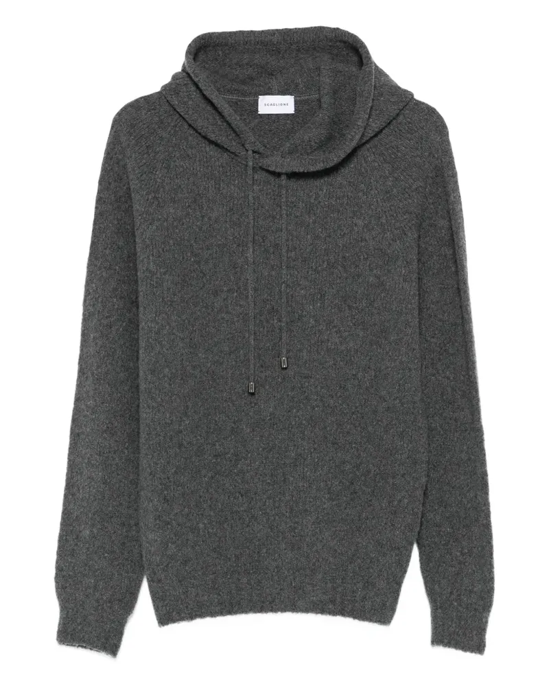 Scaglione Gerippter Kapuzenpullover - Grau Grau