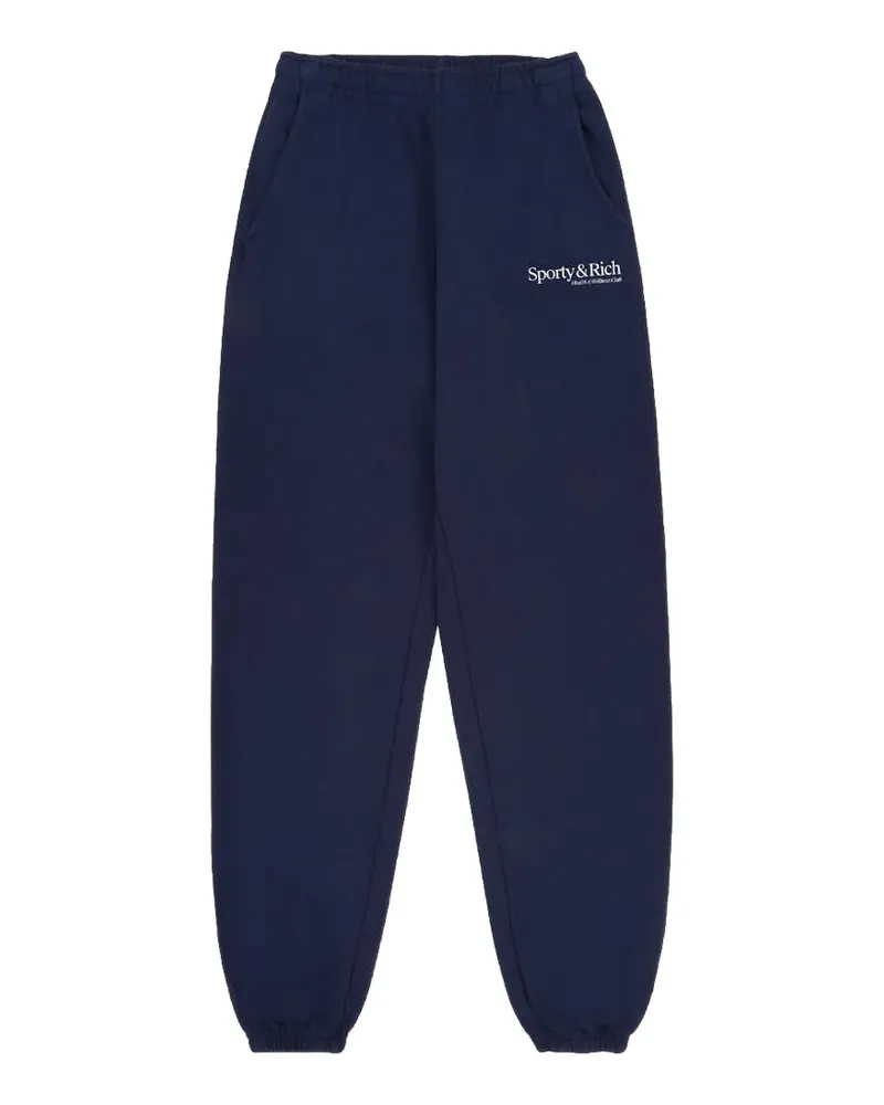 SPORTY & RICH Modern Jogginghose mit Logo-Print - Blau Blau