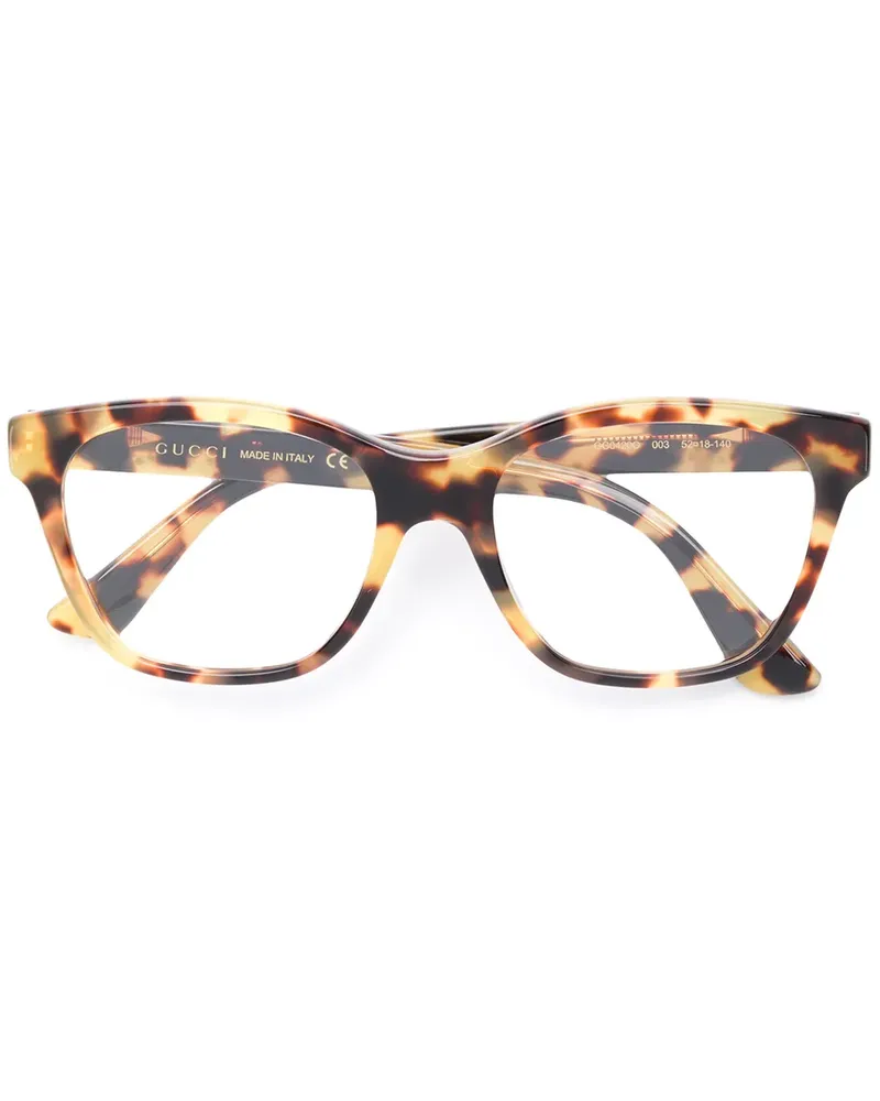 Gucci Brille mit eckigem Gestell - Braun Braun