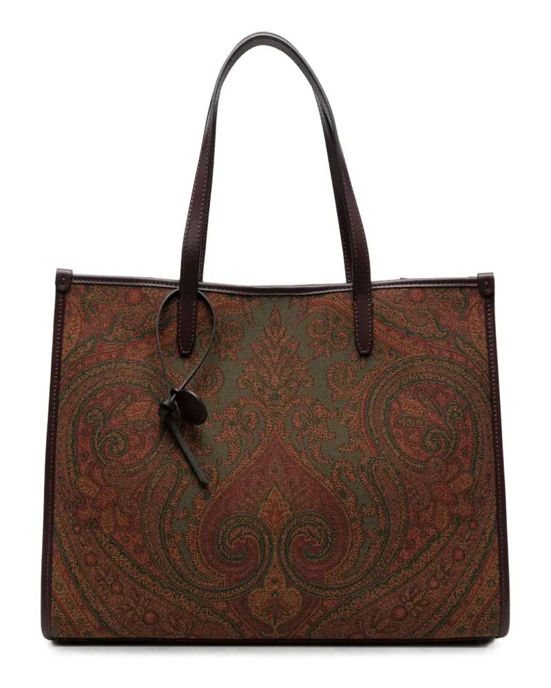 Etro Tote Bag mit Paisley-Print - Braun Braun