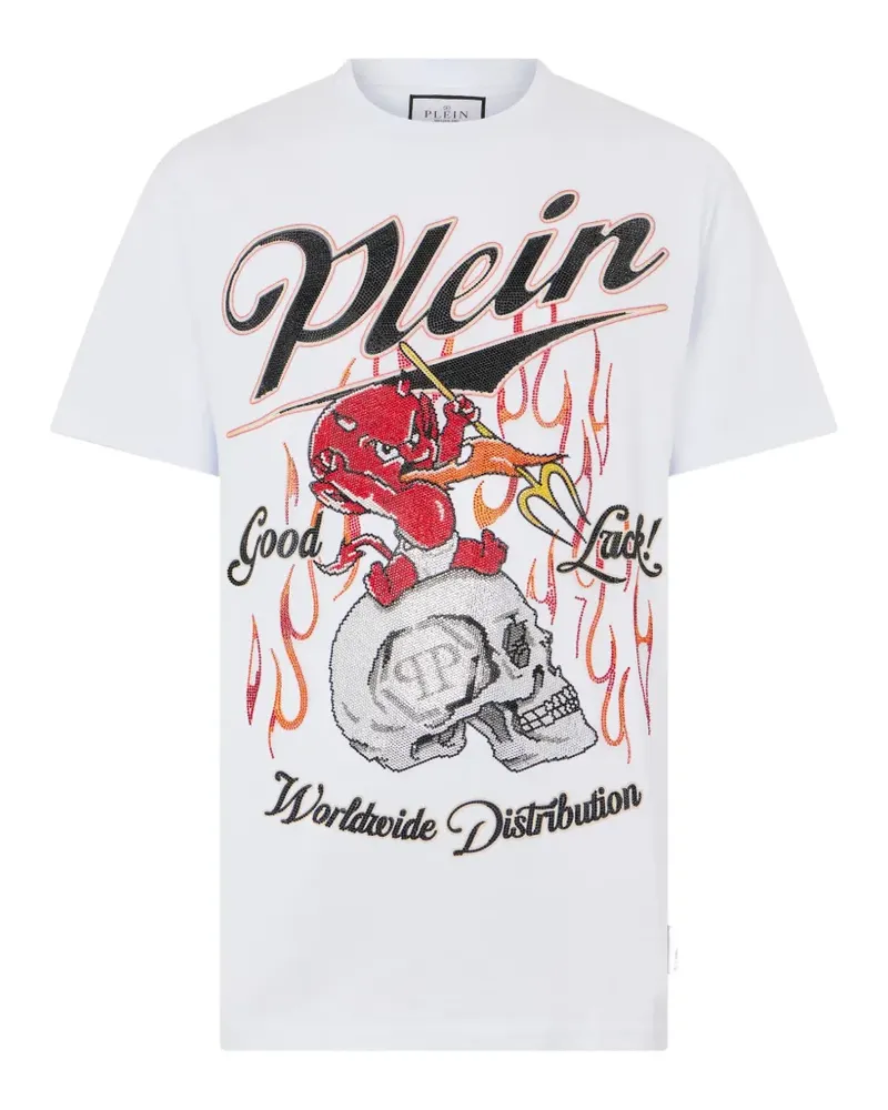 Philipp Plein T-Shirt mit Strass - Weiß Weiß