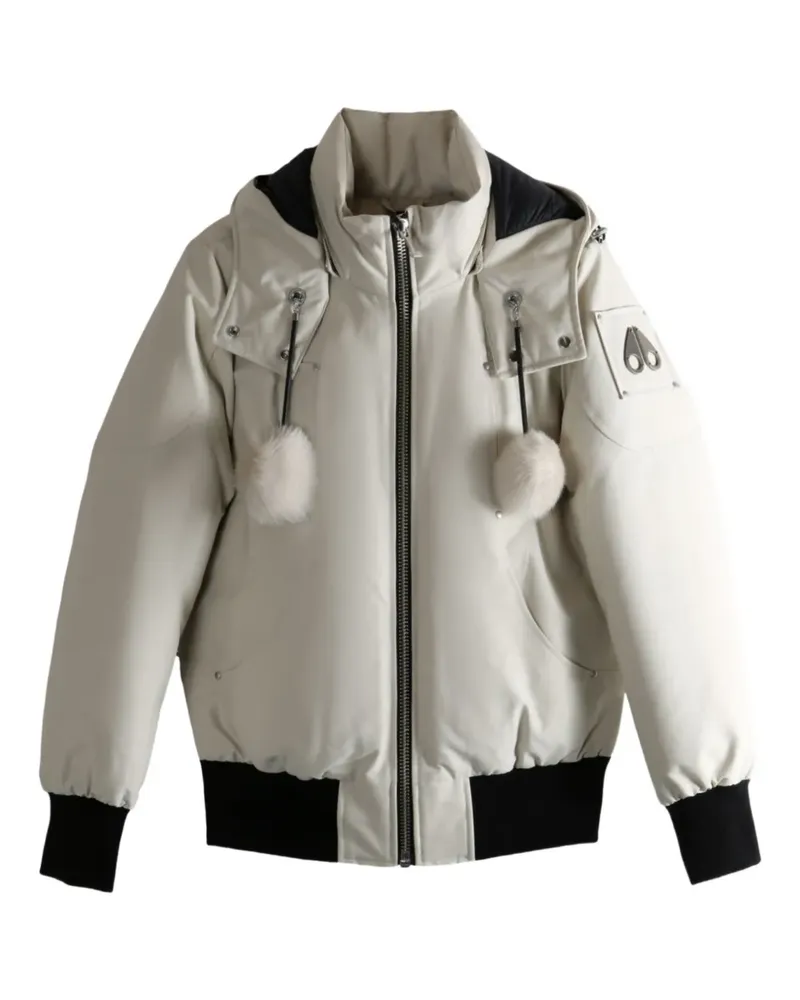 Moose Knuckles hooded pompom jacket - Weiß Weiß