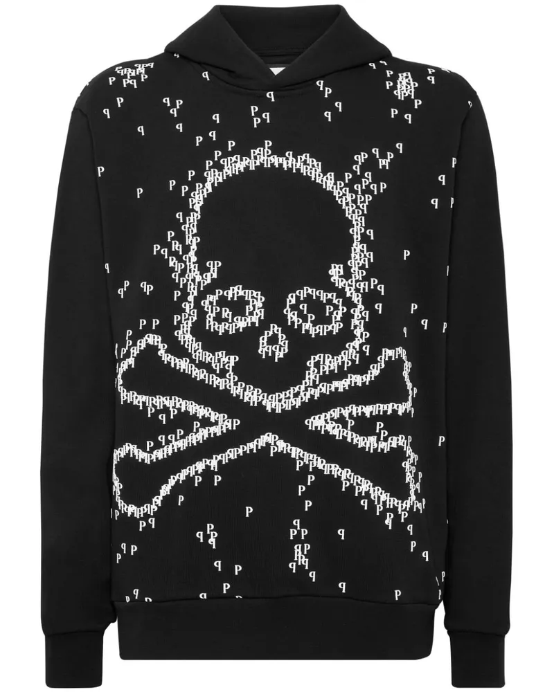 Philipp Plein Hoodie mit Logo-Print - Schwarz Schwarz
