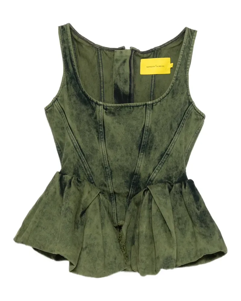 Marques ' Almeida peplum corset top - Grün Grün