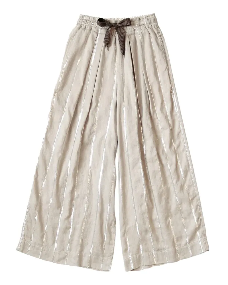 KAPITAL Phillies Stripe Hose - Nude Nude