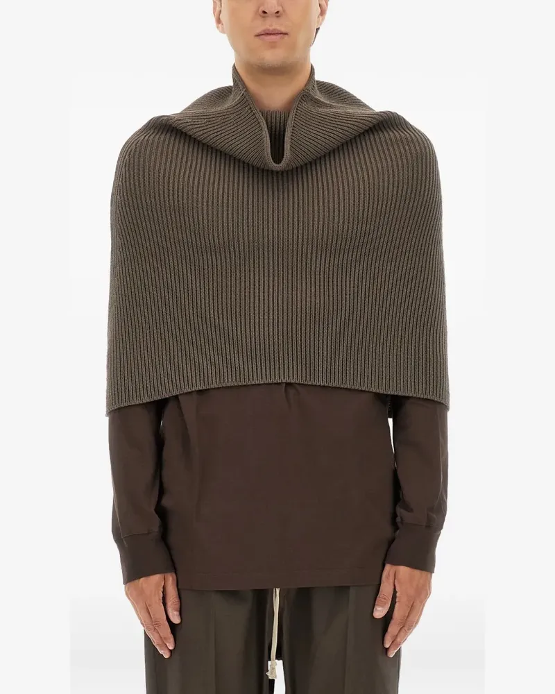 Rick Owens Gerippter Schal - Grau Grau