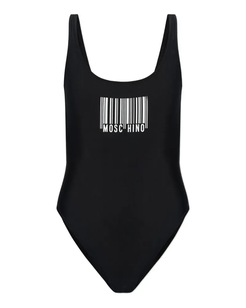 Moschino barcode-print one-piece swimsuit - Schwarz Schwarz