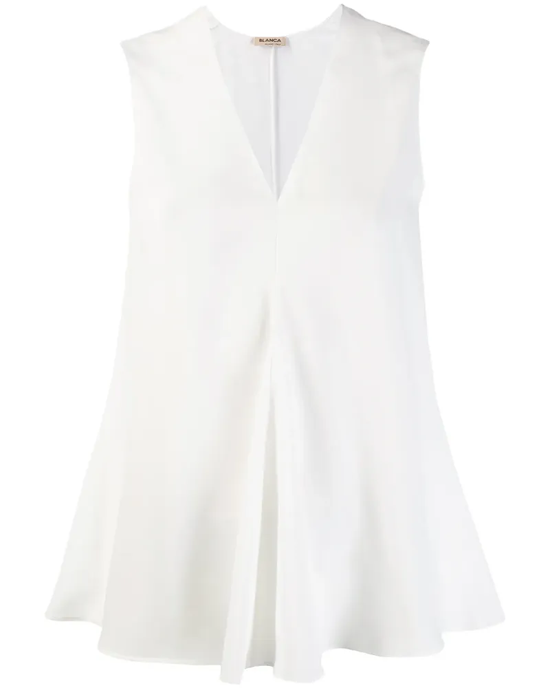 Blanca Oberteil mit V-Ausschnitt - Weiß Weiß