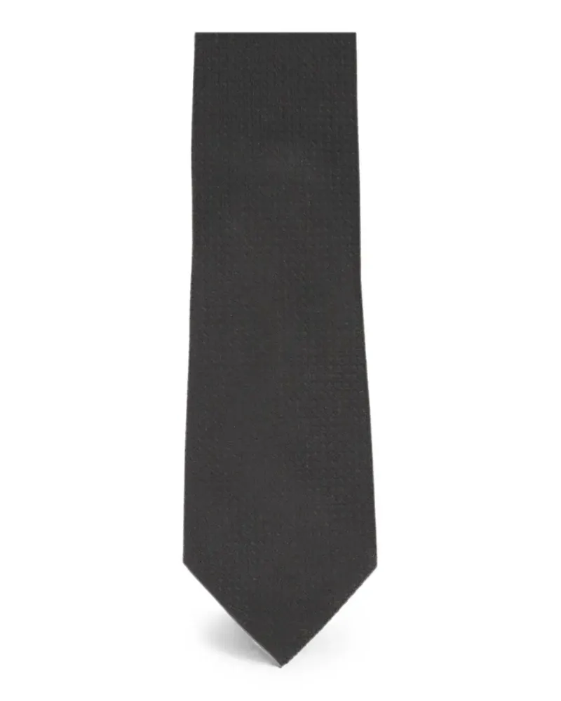 Tom Ford textured tie - Schwarz Schwarz