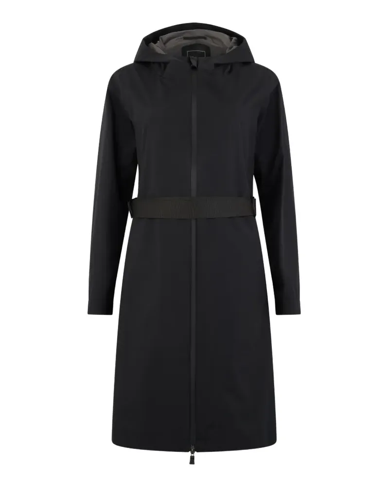 Herno hooded zip-up coat - Schwarz Schwarz