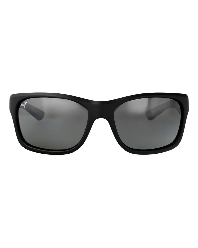 Maui Jim Ano Nui Sonnenbrille mit eckigem Gestell - Schwarz Schwarz
