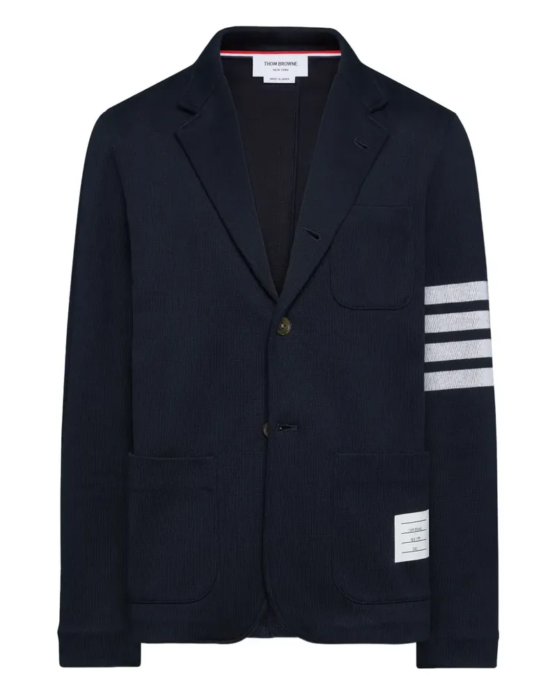 Thom Browne Sakko mit Logo-Streifen - Blau Blau