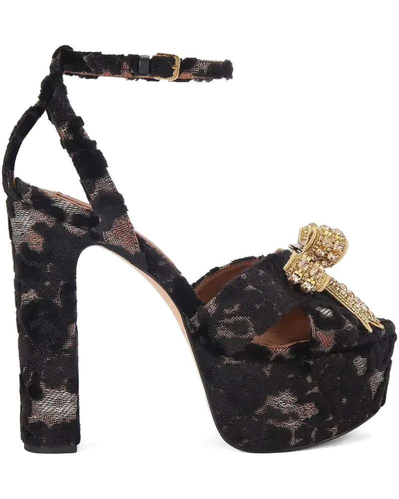 Kurt Geiger bow-detail platform pumps - Braun Braun