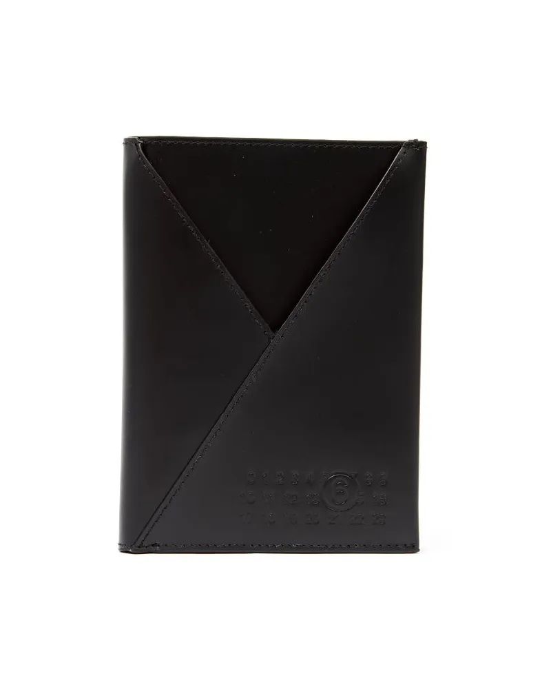 Maison Margiela Pass-Etui mit Logo-Prägung - Schwarz Schwarz