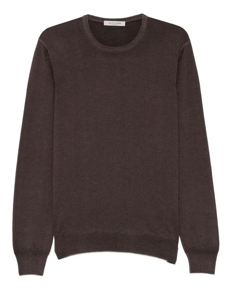 La Fileria Pullover mit Rundhalsausschnitt - Braun Braun