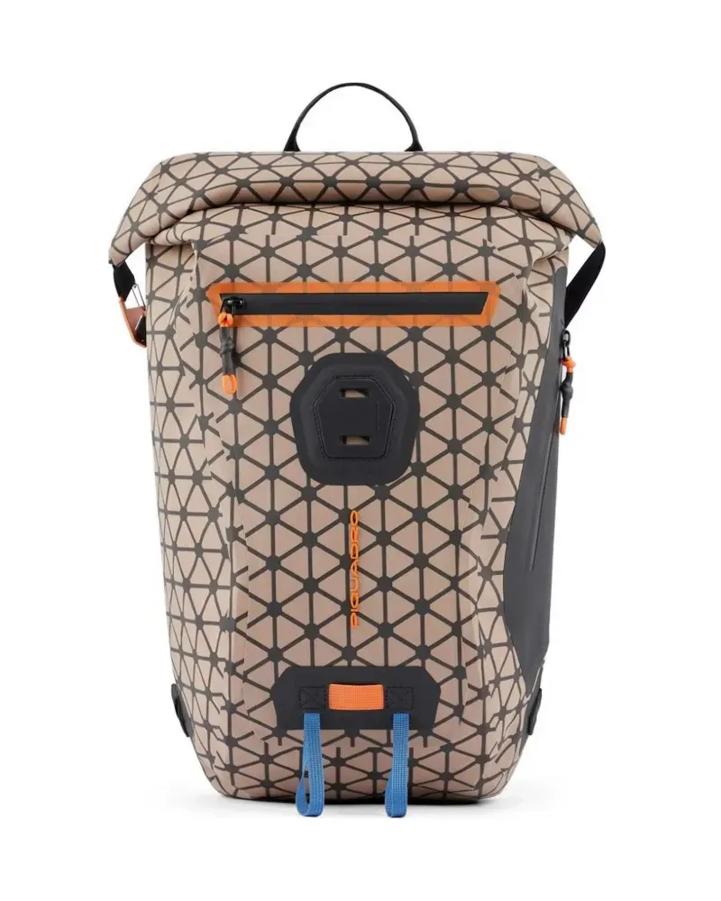 Piquadro Watertight roll-top backpack - Nude Nude