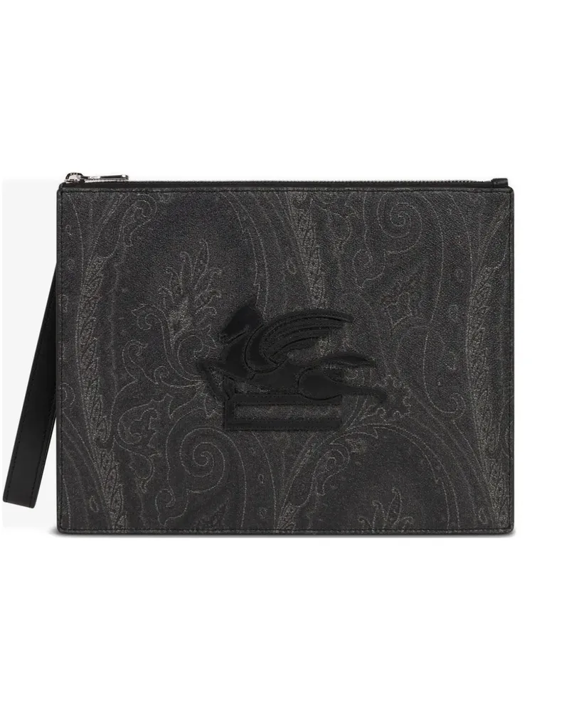Etro Clutch mit Paisleymuster - Schwarz Schwarz