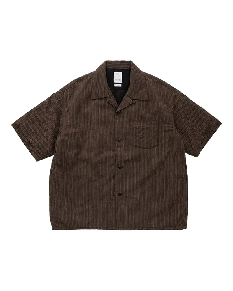 Visvim Hemd mit Nadelstreifen - Braun Braun