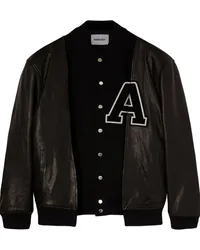 AMBUSH Lederjacke im College-Look Schwarz