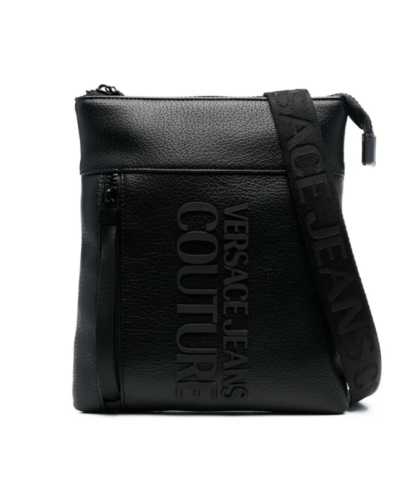 Versace Jeans Kuriertasche mit Logo-Prägung - Schwarz Schwarz
