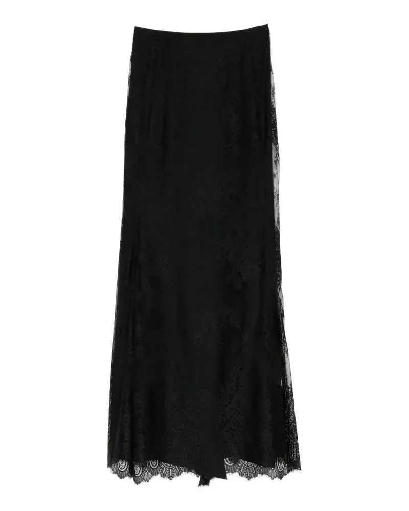 Zuhair Murad Langer Spitzenrock - Schwarz Schwarz