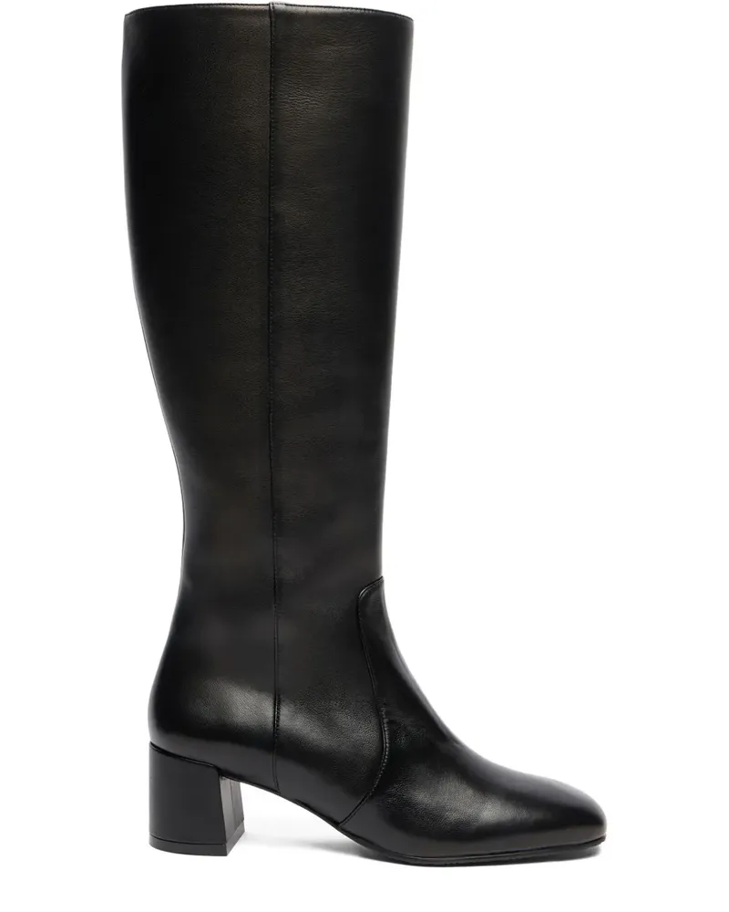 Stuart Weitzman Maeve Zip Stiefel 50mm - Schwarz Schwarz