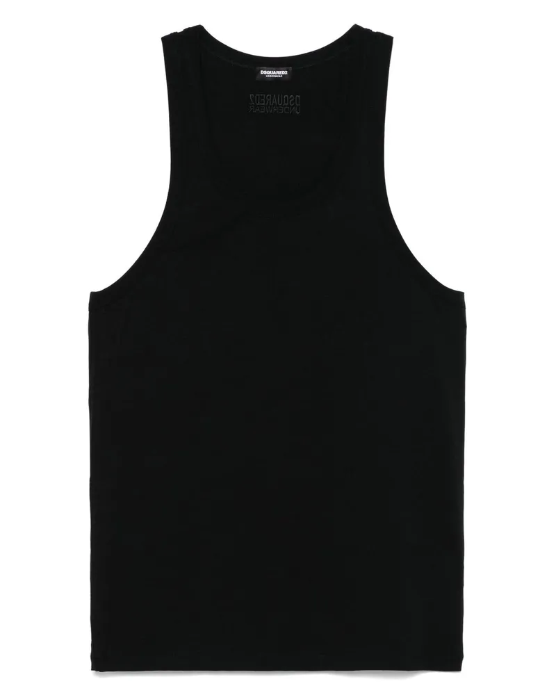Dsquared2 Trägershirt mit Logo-Stickerei Schwarz