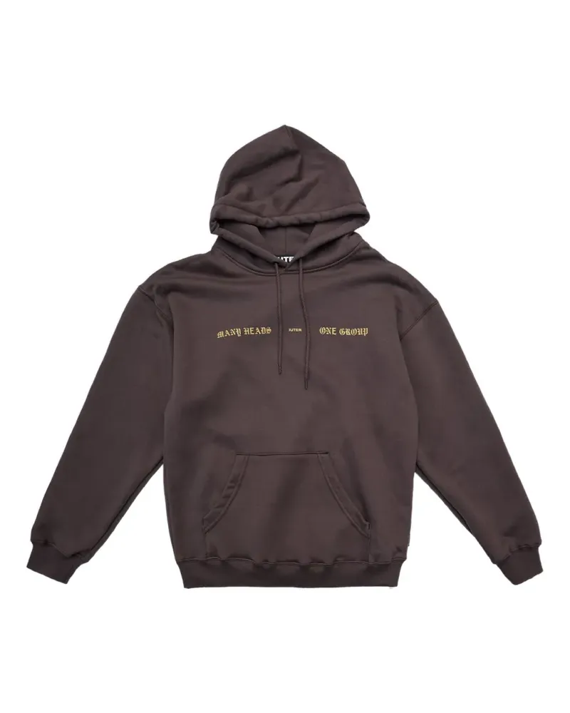 Iuter Myths graphic-print hoodie - Braun Braun