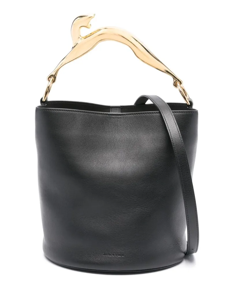 Lanvin Pencil Beuteltasche mit Katze Schwarz