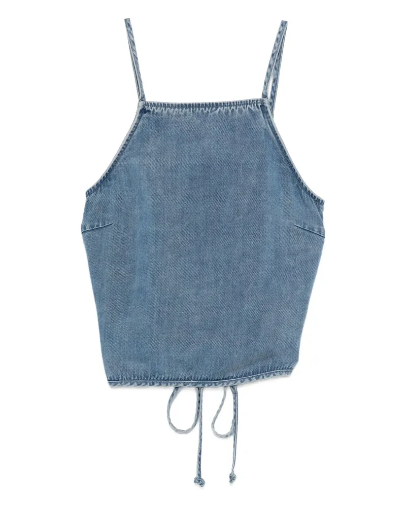 Samsøe & Samsøe Jeansoberteil mit Kordelzug - Blau Blau