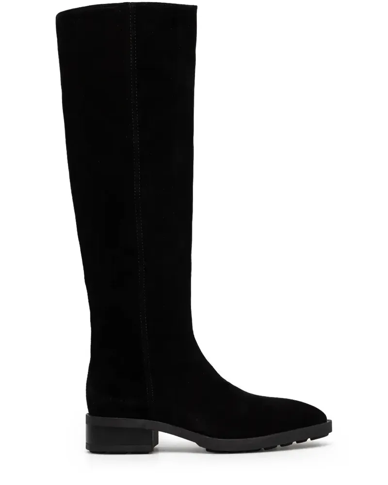 Copenhagen Wildlederstiefel mit spitzer Kappe - Schwarz Schwarz