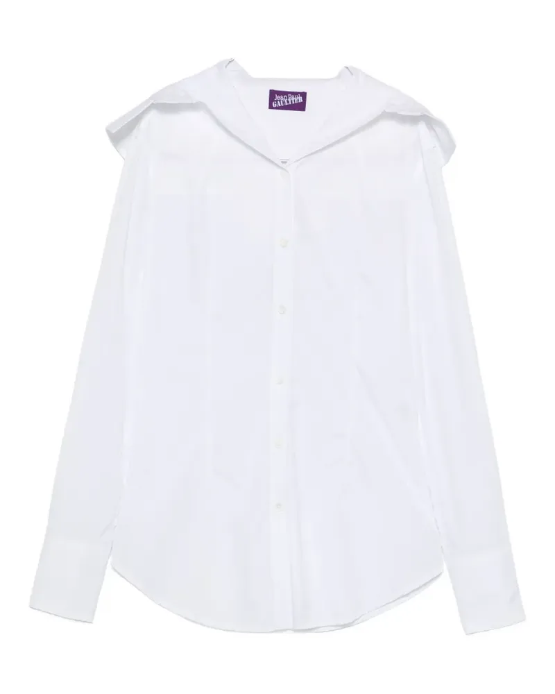 Jean Paul Gaultier hooded button-up shirt - Weiß Weiß