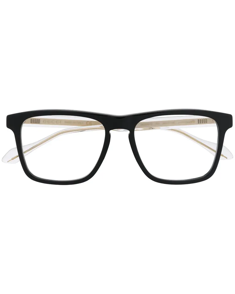 Gucci Brille mit Streifen - Schwarz Schwarz
