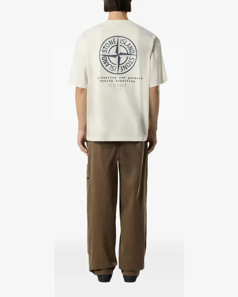 Stone Island T-Shirt mit Logo-Print - Nude Nude
