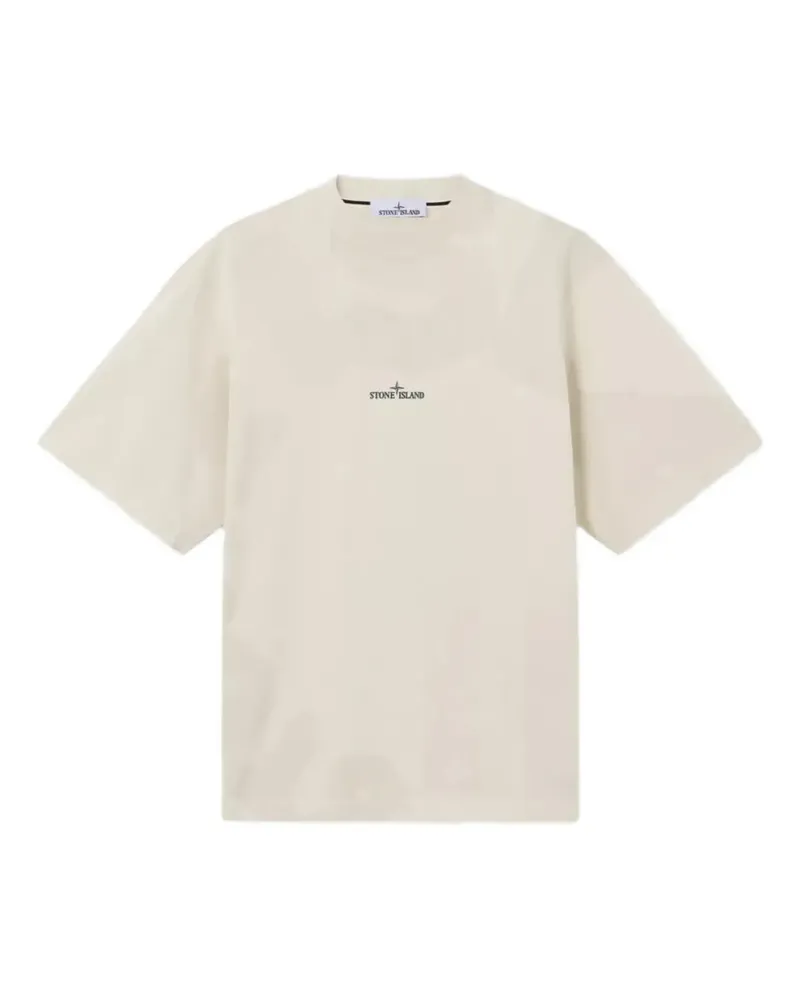 Stone Island T-Shirt mit Logo-Print - Nude Nude