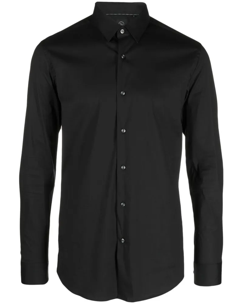HUGO BOSS Langärmeliges Hemd - Schwarz Schwarz