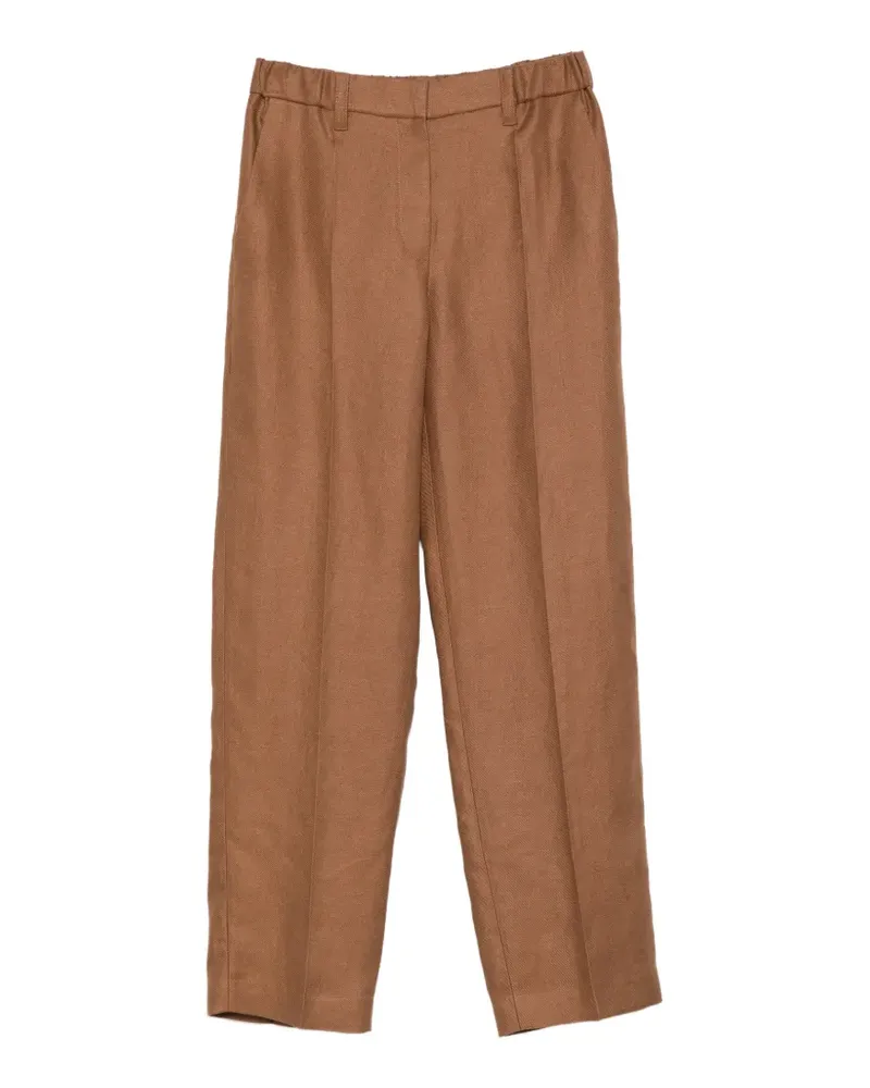 Brunello Cucinelli elasticated-waist trousers - Braun Braun