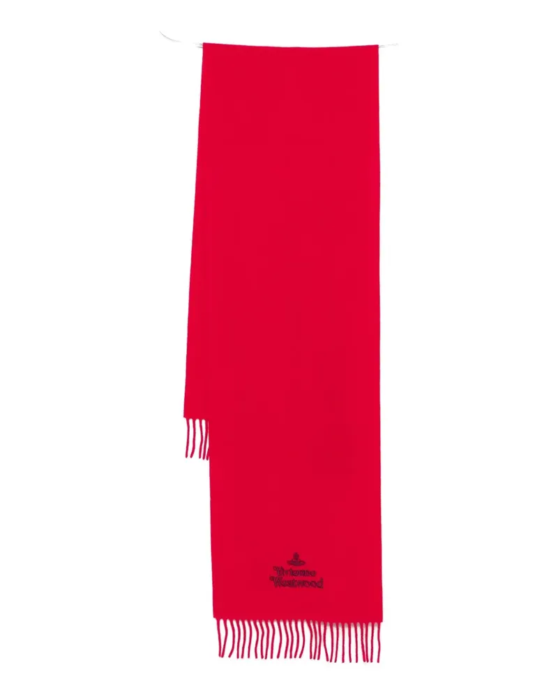 Vivienne Westwood logo-embroidered scarf - Rot Rot