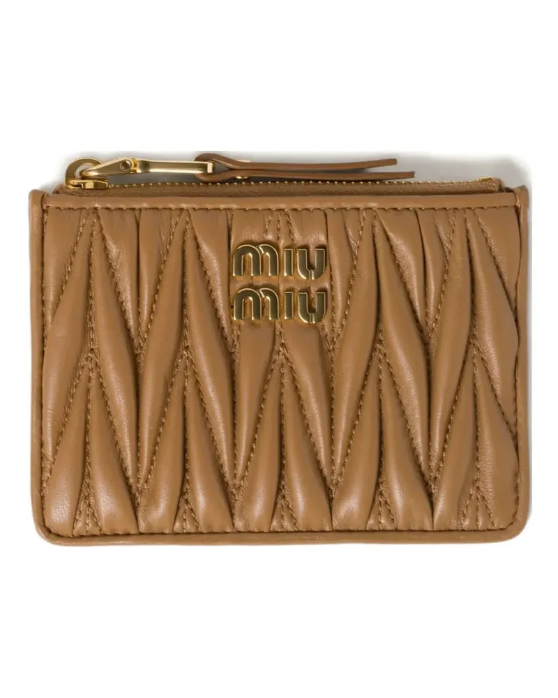 Miu Miu Klassisches Matelassé-Kartenetui - Nude Nude