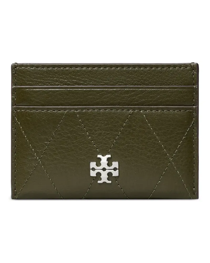 Tory Burch Gestepptes Charlie Kartenetui mit Logo-Schild - Grün Grün