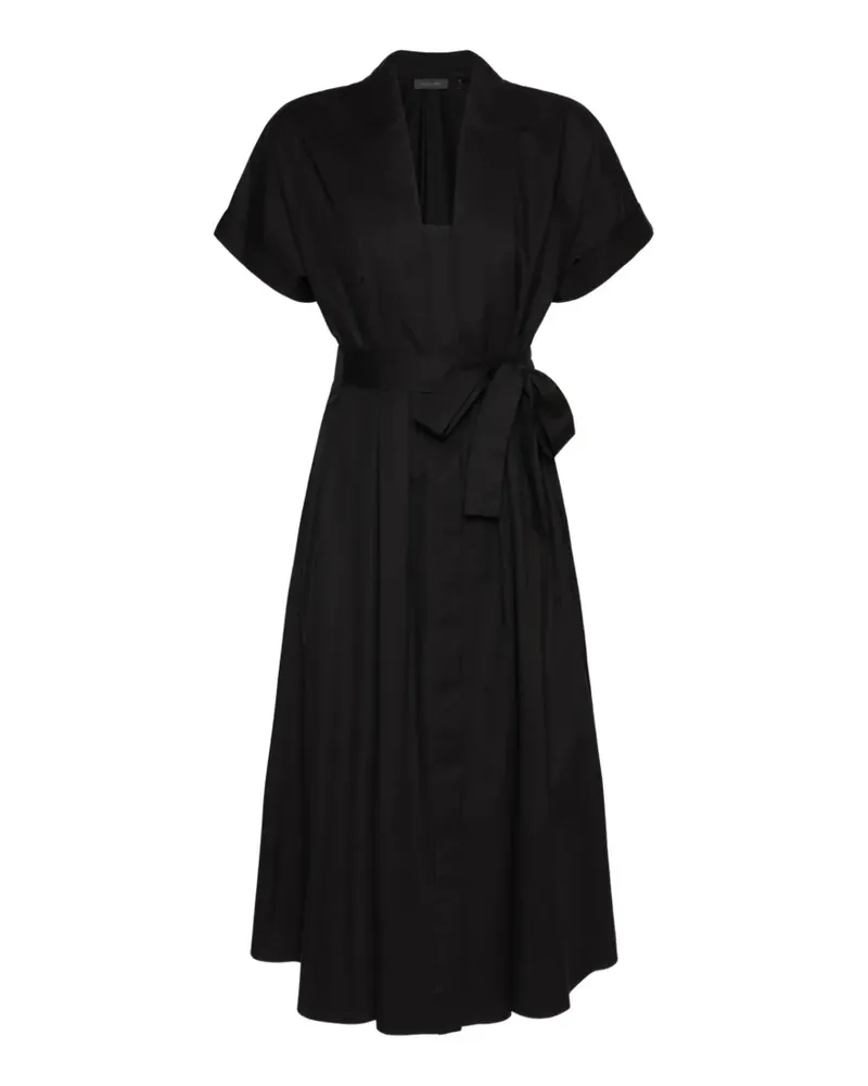 Elena Mirò belted pleated dress - Schwarz Schwarz