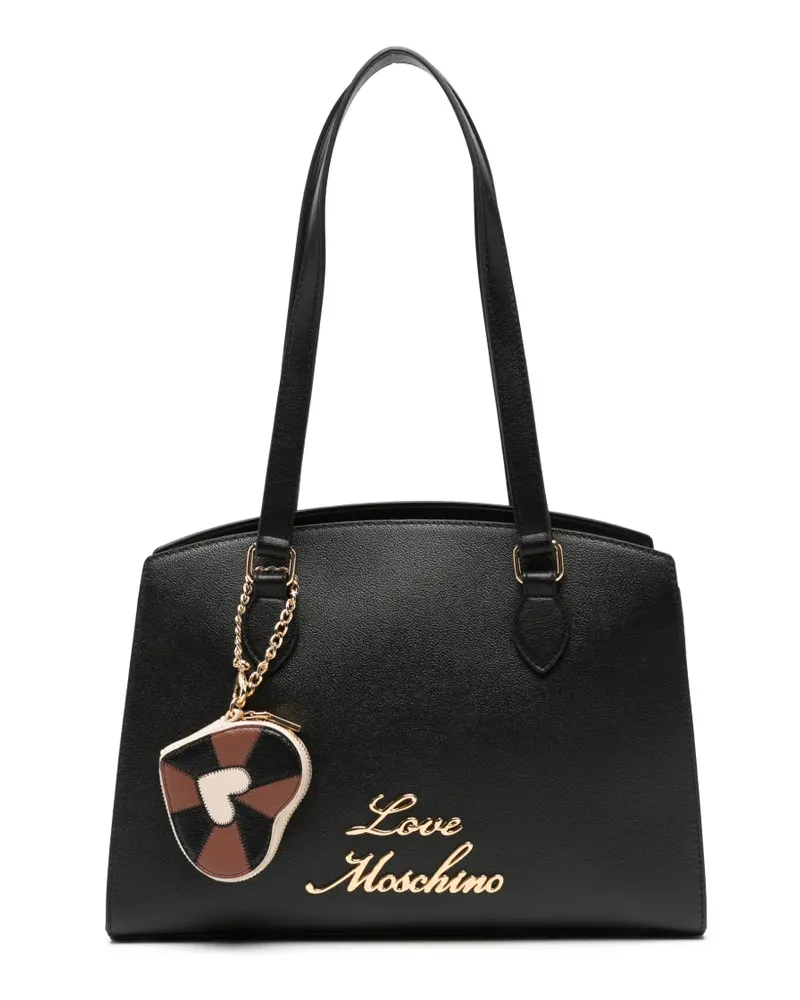 Moschino heart-charm tote bag - Schwarz Schwarz