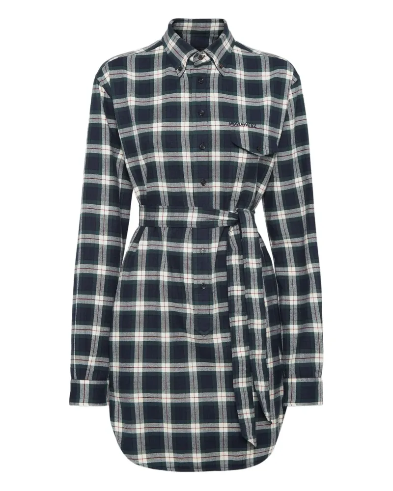 Dsquared2 Hemdkleid mit Karomuster - Blau Blau