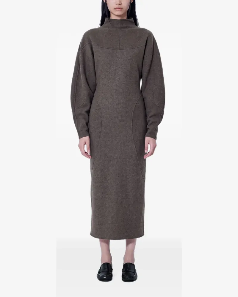 Max Mara Tenuta Kleid mit Stehkragen - Braun Braun