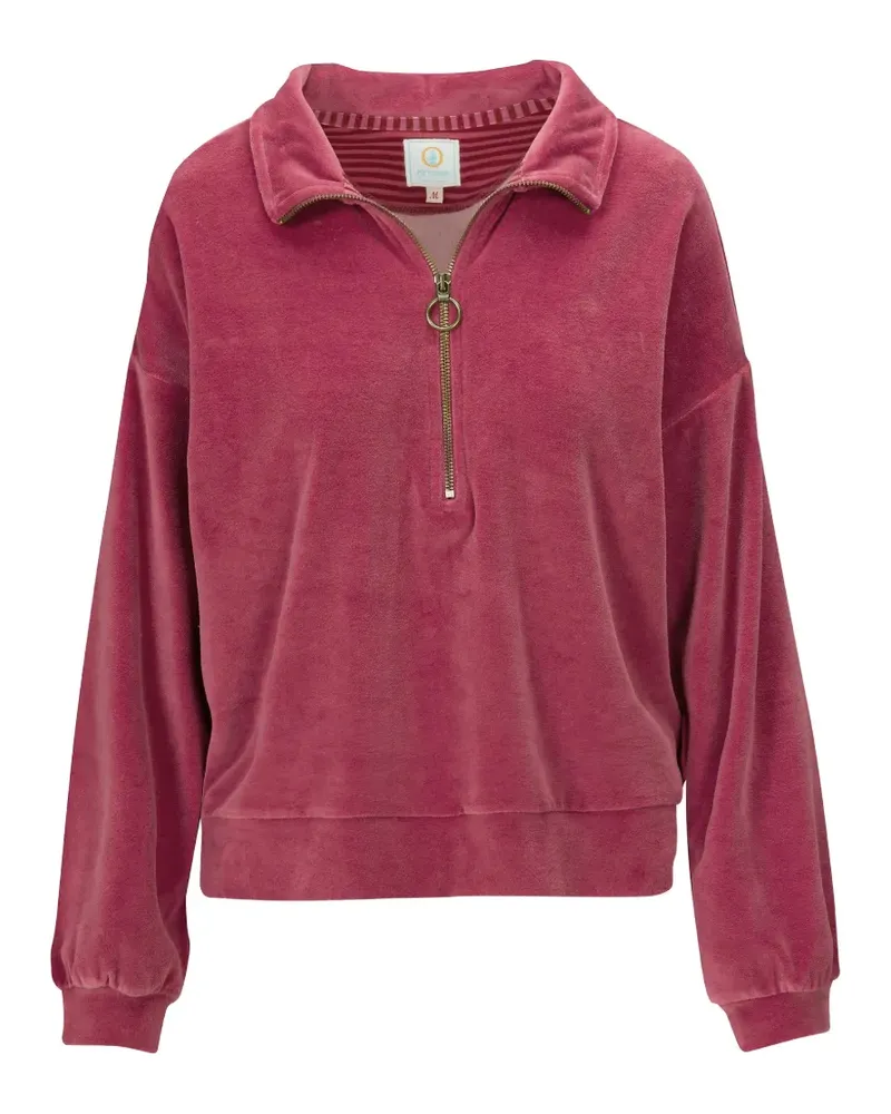 PiP Studio Solid Sweatshirt mit Reißverschluss - Rot Rot