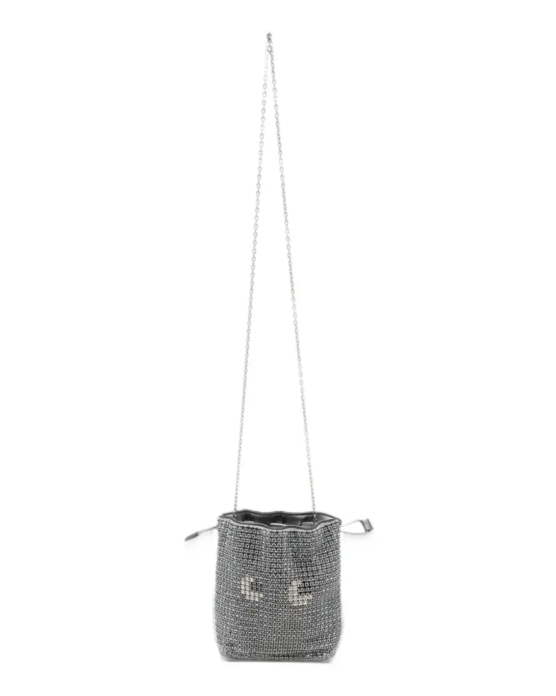 Anya Hindmarch Kordelzugtasche mit Kristallen - Silber Silber