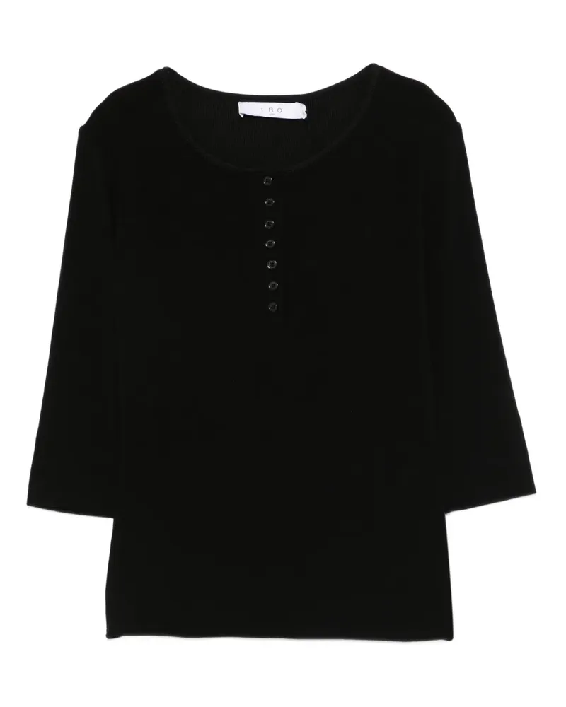 IRO Rosaria Poloshirt - Schwarz Schwarz